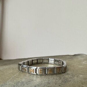 Silver and Gold Italian charm bracelet